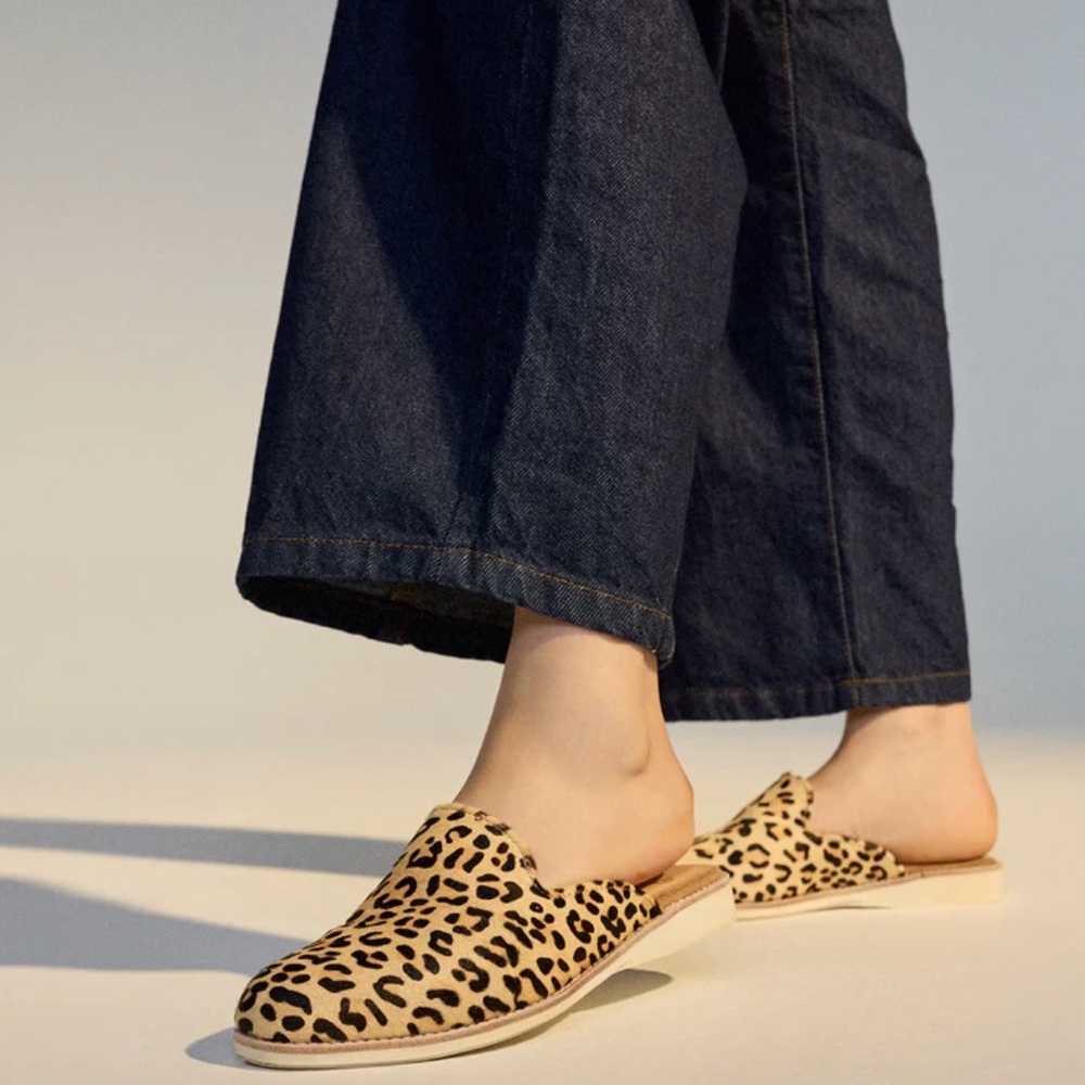 Rollie Derby Mule in Camel‎ Leopard Size 8 or 39